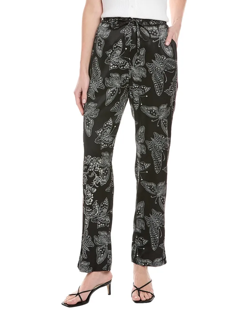 Johnny Was Chani Silk-Blend Pant Black