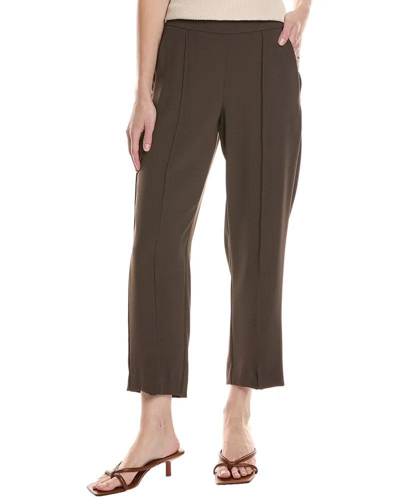 Vince Mid-Rise Tapered Pull-On Pant Brown