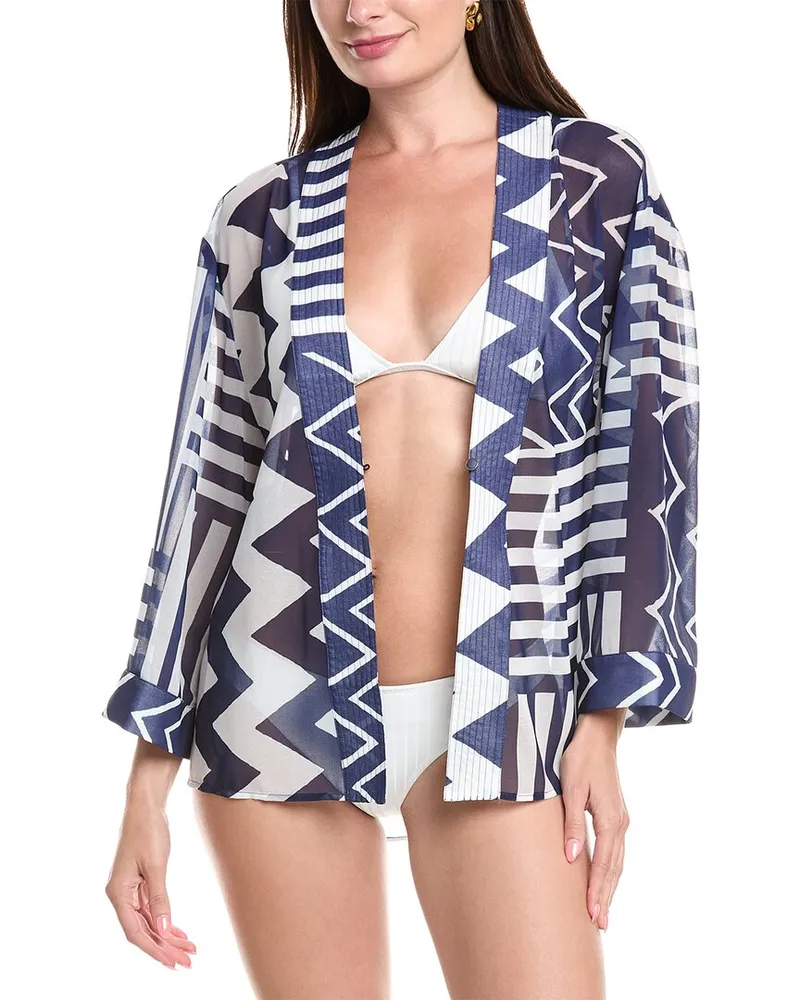 Milly Patchwork Chevron Top Blue