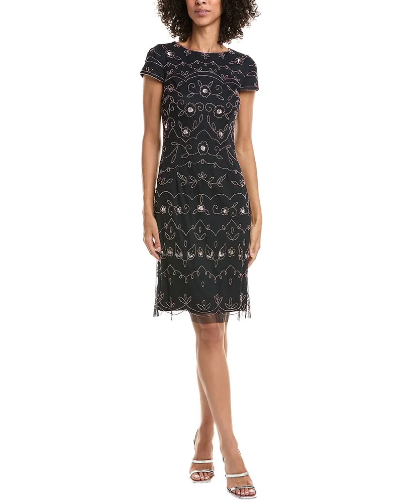 Adrianna Papell Sheath Midi Dress Blue