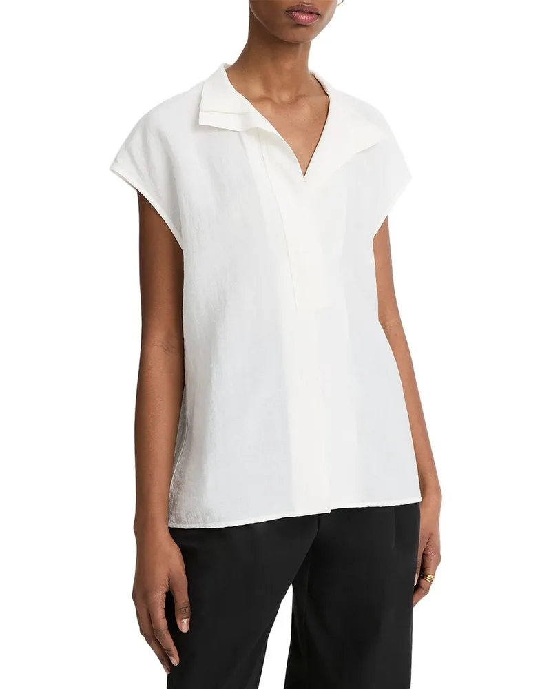 Vince Cap Sleeve Blouse White