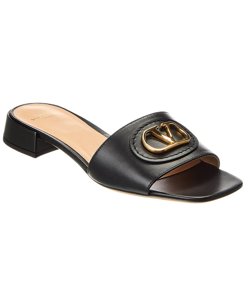Valentino Garavani VLogo Signature Leather Sandal Black