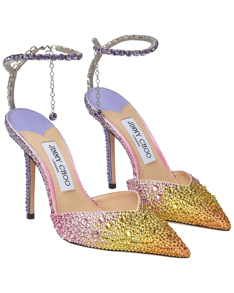 Jimmy Choo Saeda 100 Suede Slingback Pump Nocolor