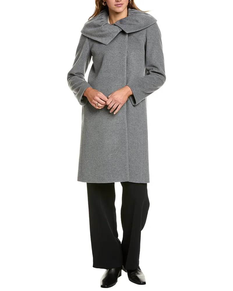 Cinzia Rocca Medium Wool & Cashmere-Blend Coat Grey