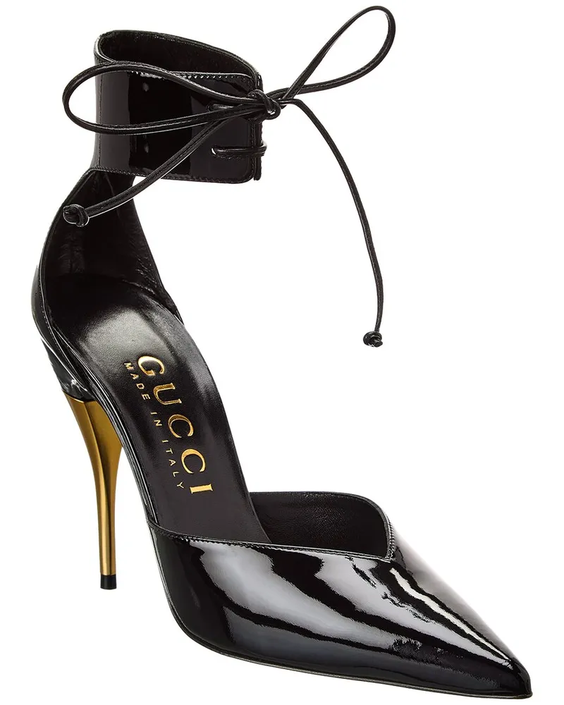 Gucci Knot Detail Patent Pump Black