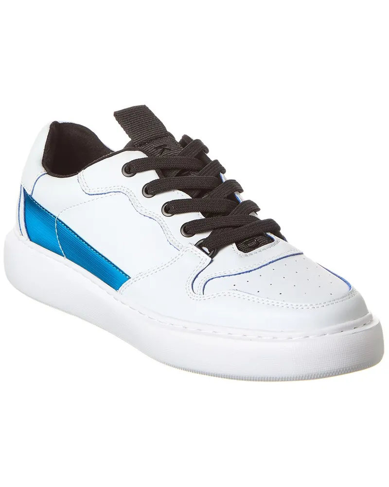 Karl Lagerfeld Mixed Media Leather Sneaker White