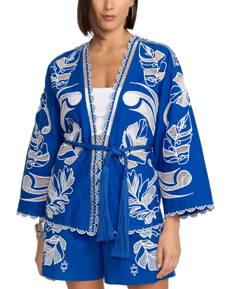 Johnny Was Jodie Linen-Blend Easy Jacket Nocolor