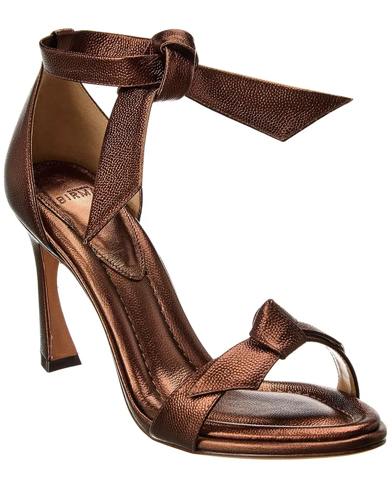 Alexandre Birman Clarita Doppia Soletta 85 Leather Sandal Brown