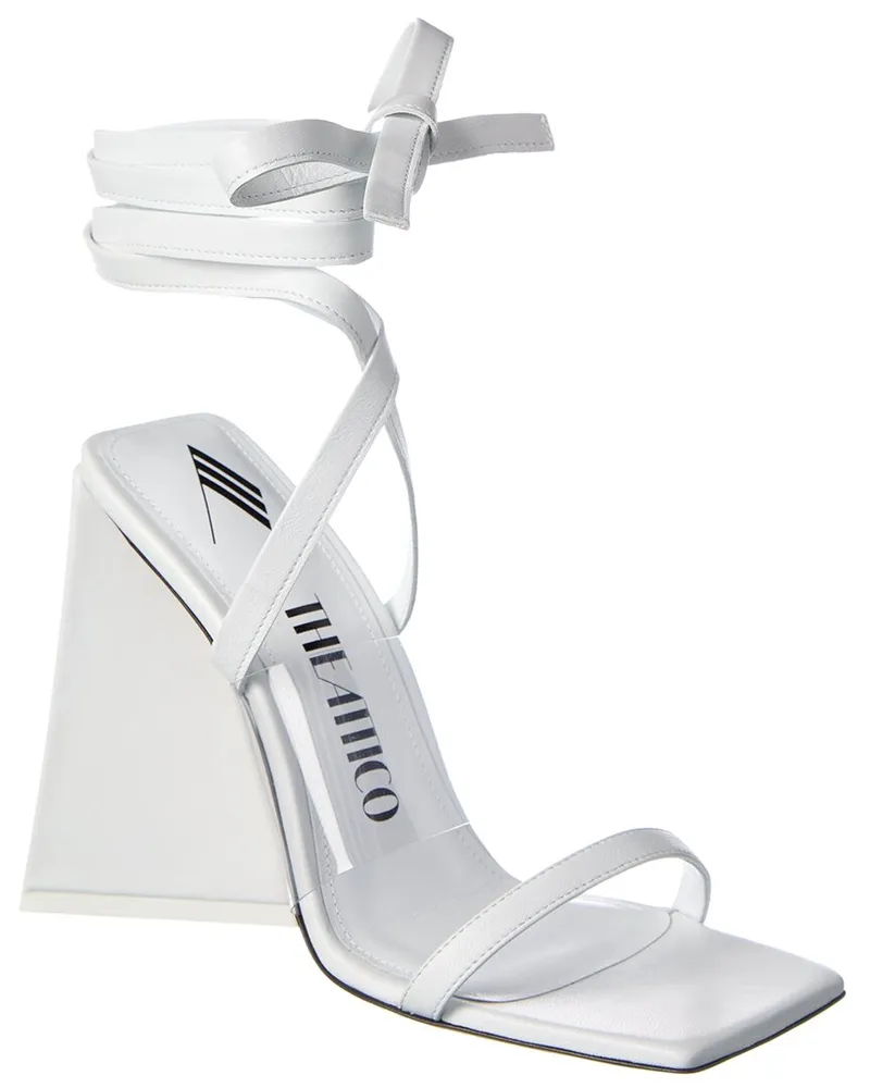 ATTICO Isa Vinyl & Leather Sandal White