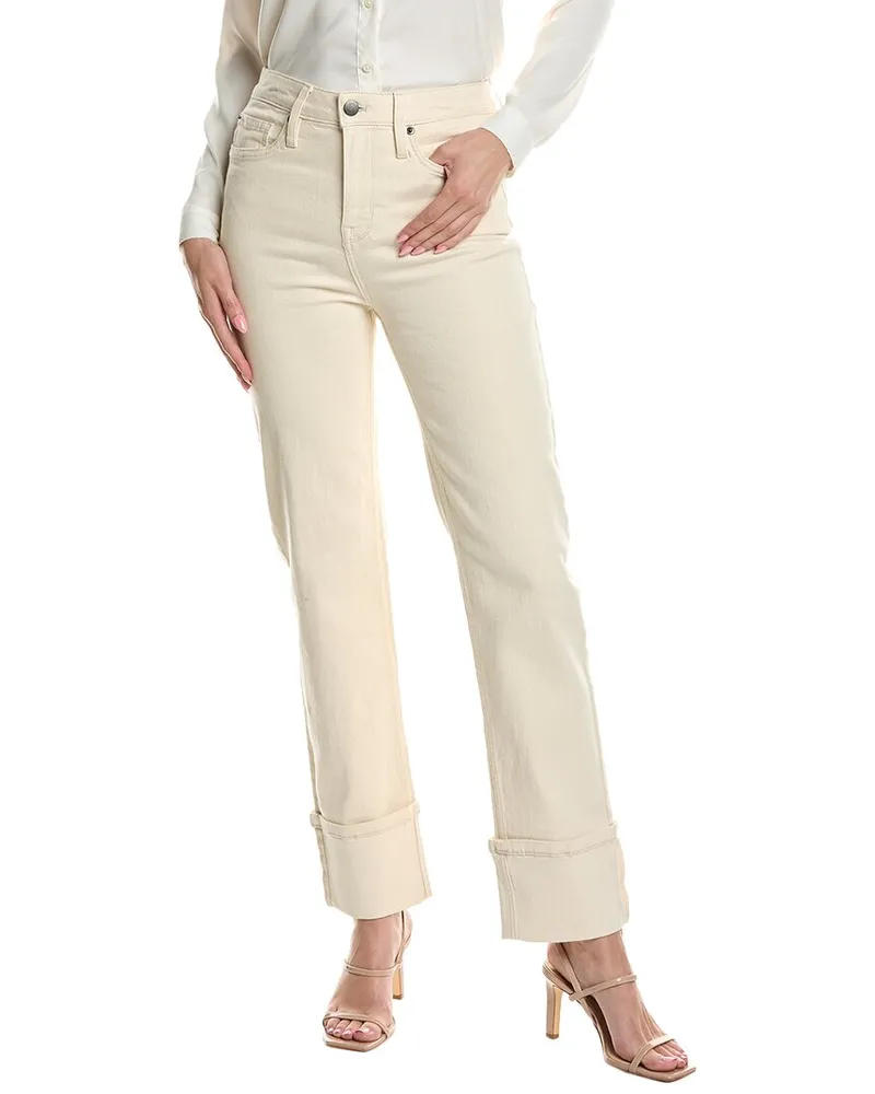 Kenneth Cole Straight Leg Wide Cuff Jean White