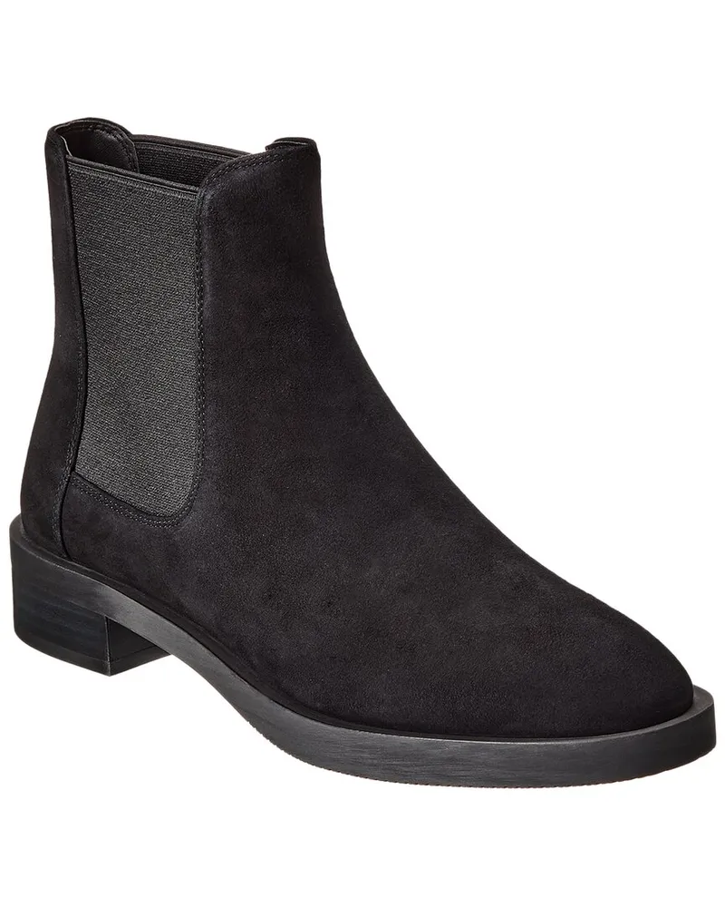 Stuart Weitzman Sondra Sleek Suede Bootie Black