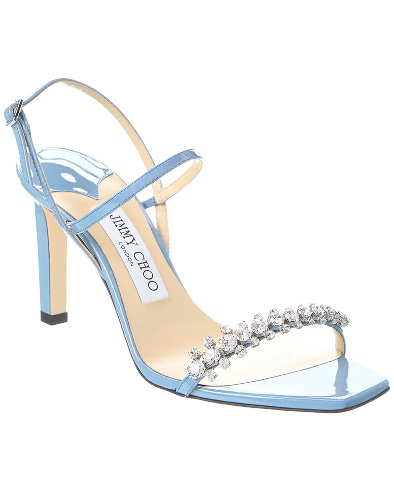 Jimmy Choo Meira 85 Patent Sandal Blue