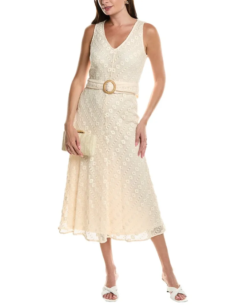 Anne Klein Patio Midi Dress White