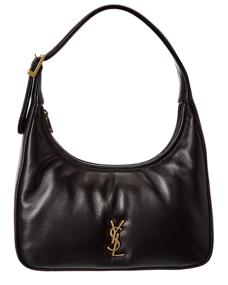 Saint Laurent Calypso Small Leather Hobo Bag Black