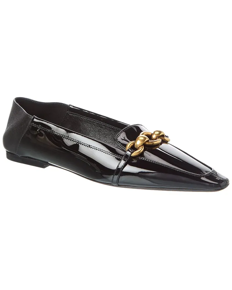 Saint Laurent Le Maillon Patent Loafer Black