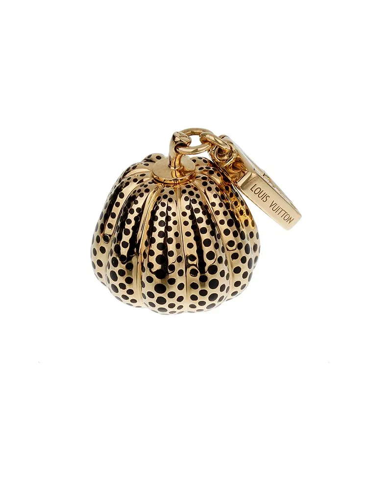 Louis Vuitton 18K Limited Edition of 29, Yayoi Kusama Pumpkin Charm Pendant/Necklace (Authentic Pre-Loved Nocolor