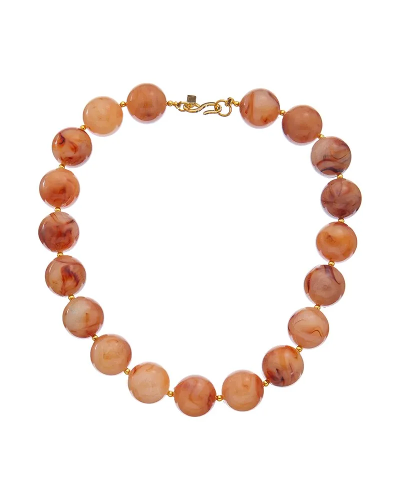 Kenneth Jay Lane Plated Beaded Necklace Nocolor