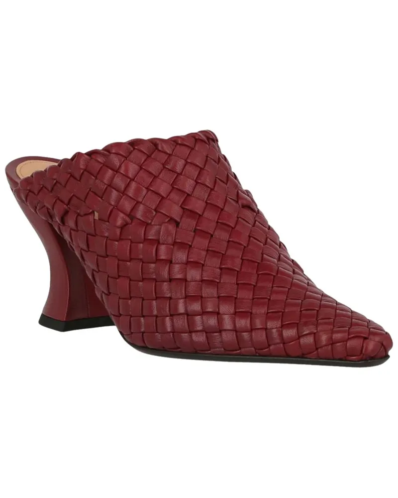 Bottega Veneta Intrecciato Leather Mule Red