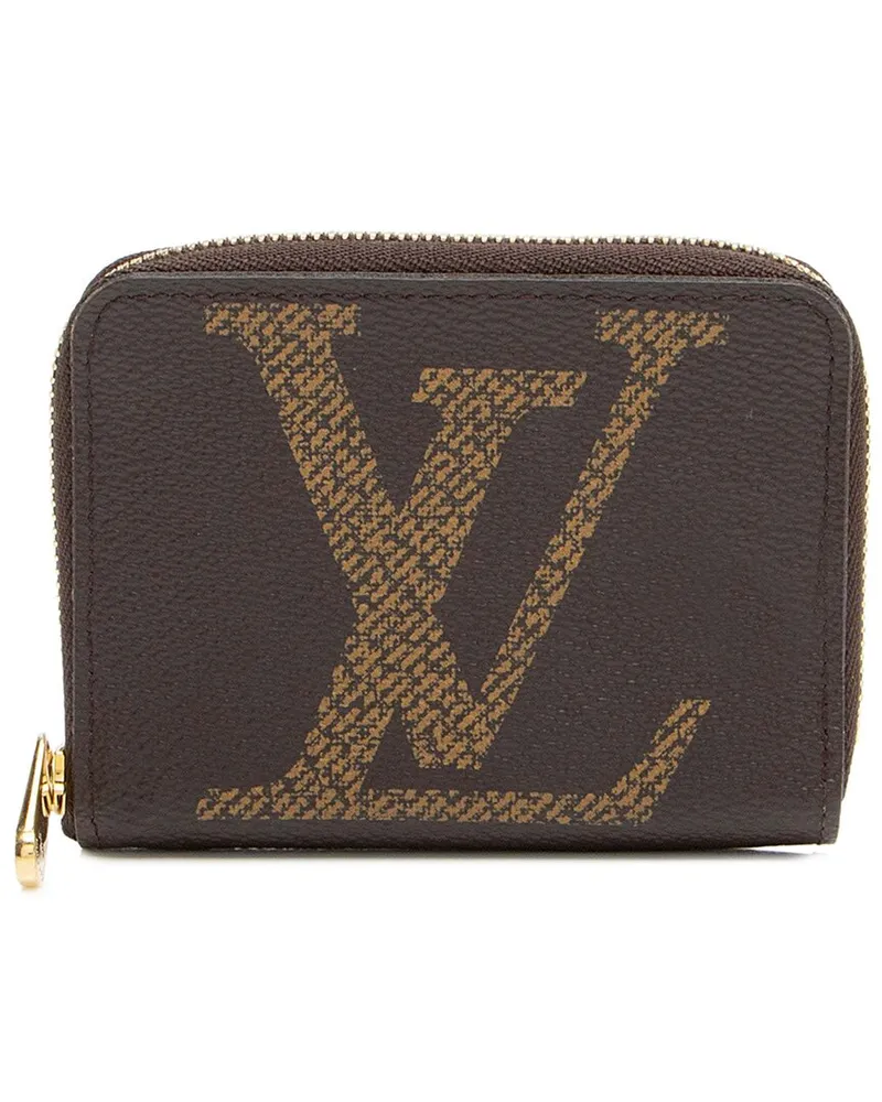 Louis Vuitton Brown Giant Monogram Zippy Coin Wallet (Authentic Pre-Loved Nocolor