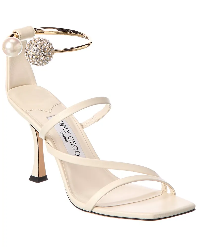 Jimmy Choo Ottilia 90 Leather Sandal White