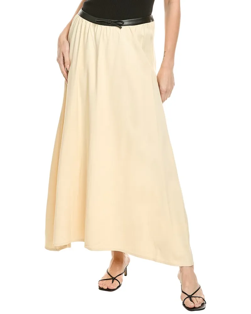 WeWoreWhat Bow Linen-Blend Maxi Skirt Nocolor
