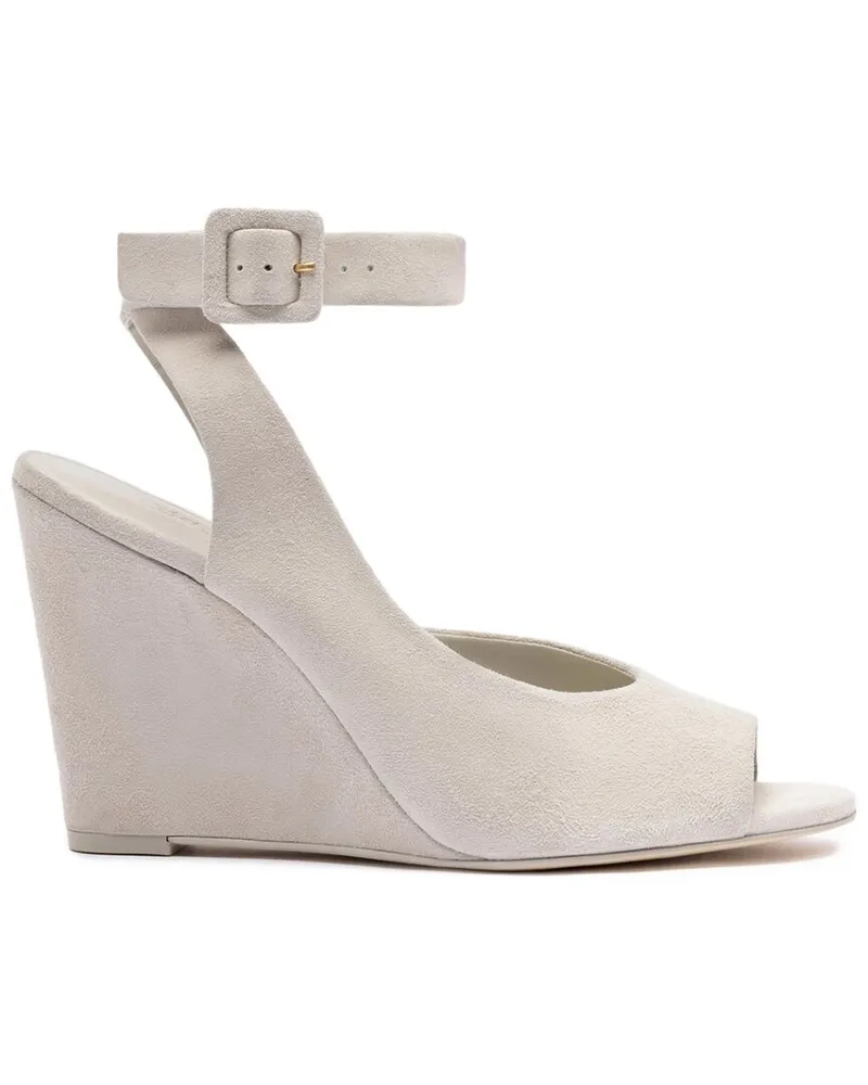 Larroude Larroudé Deena By Larroudé Suede Wedge Grey