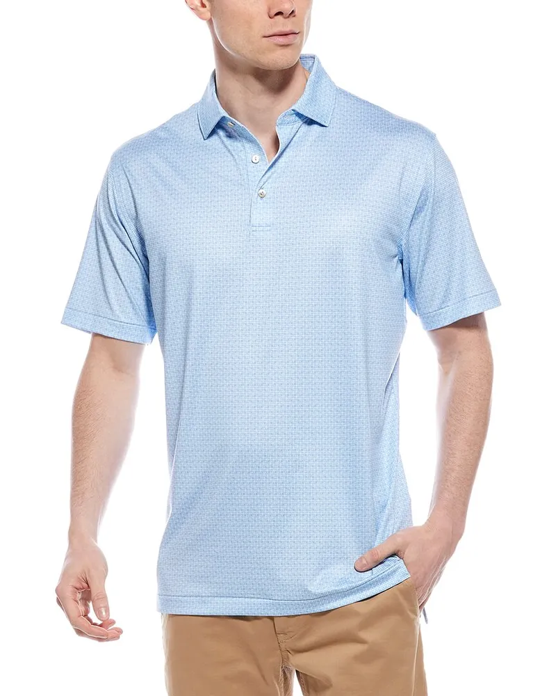 Peter Millar Vega Performance Jersey Polo Shirt Blue