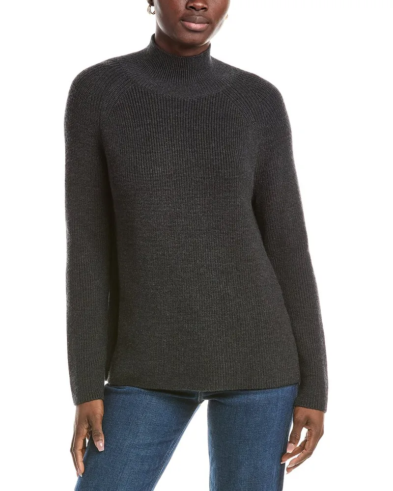 Eileen Fisher Turtleneck Wool Sweater Nocolor