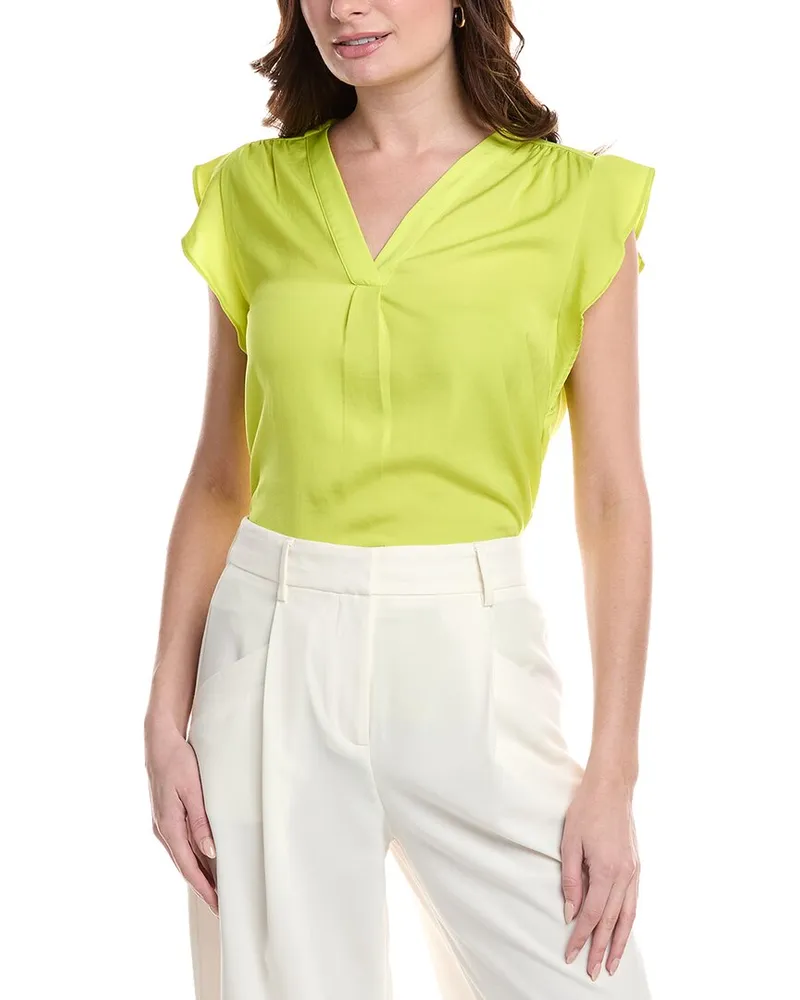 Vince Camuto Ruffle Blouse Green