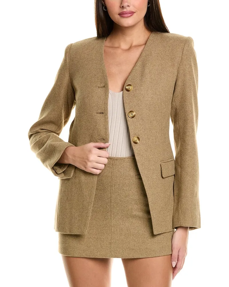 ASTR the Label Bellmere Wool-Blend Jacket Brown