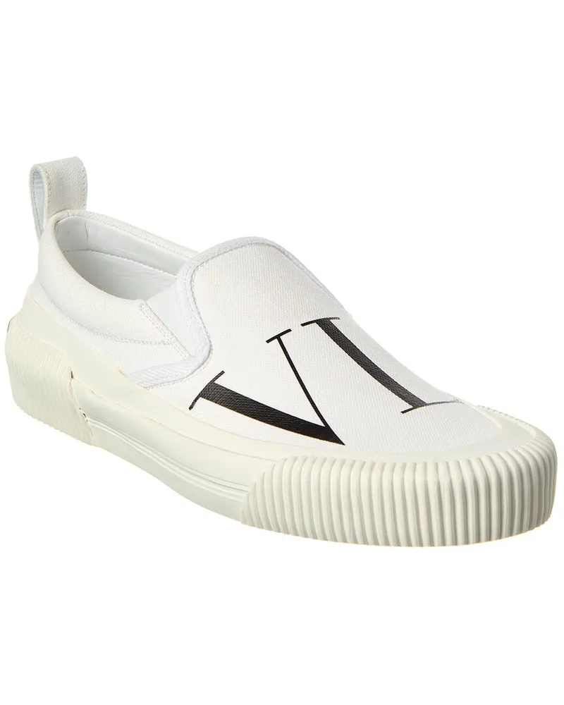 Valentino Garavani VLTN Canvas Slip-On Sneaker White