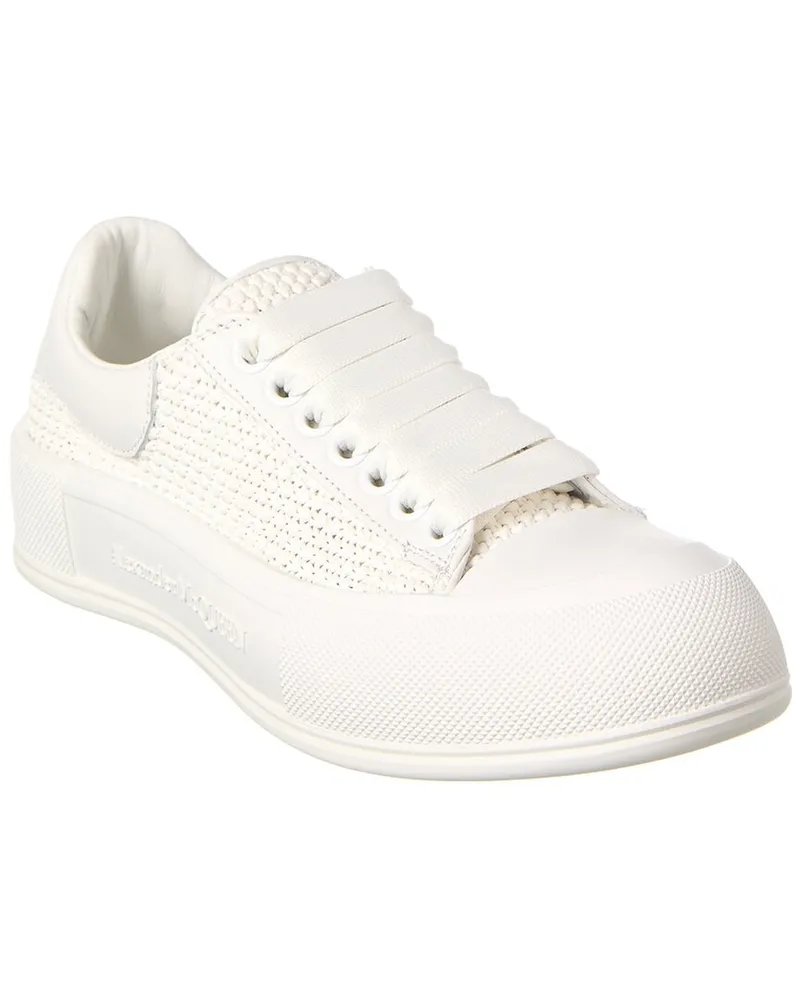 Alexander McQueen Plimsoll Leather Sneaker White