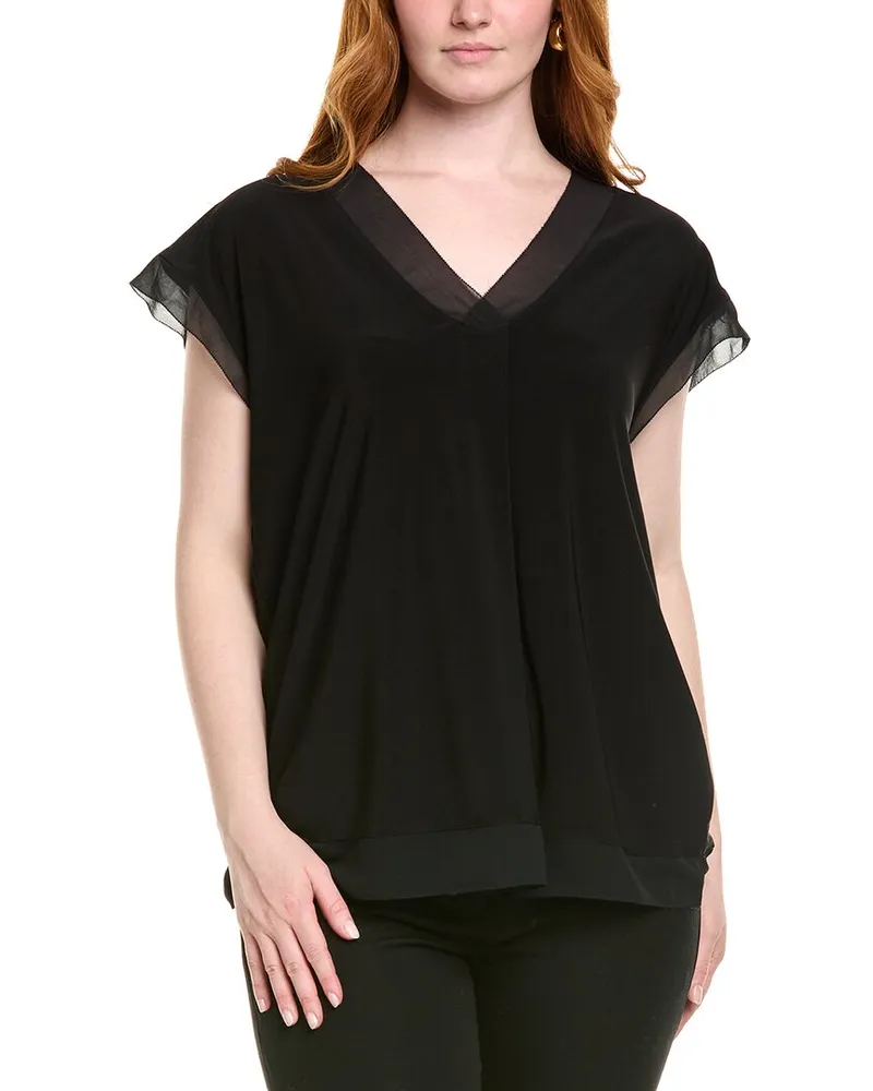 Anne Klein Plus Top Black