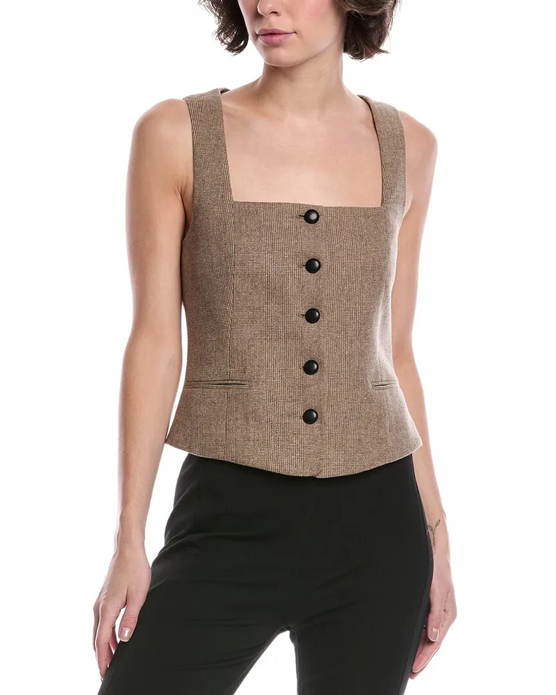 Rag & Bone Mariana Italian Wool Vest Brown