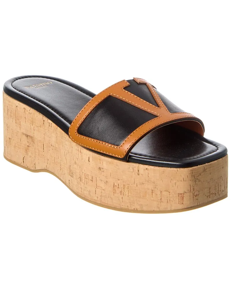 Valentino Garavani Vlogo 60 Leather Sandal Black