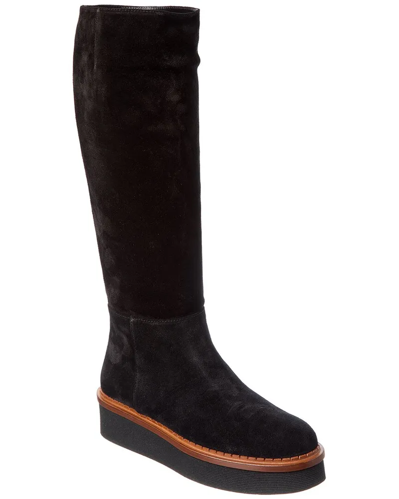 TOD'S TOD’s Suede Knee-High Platform Boot Black