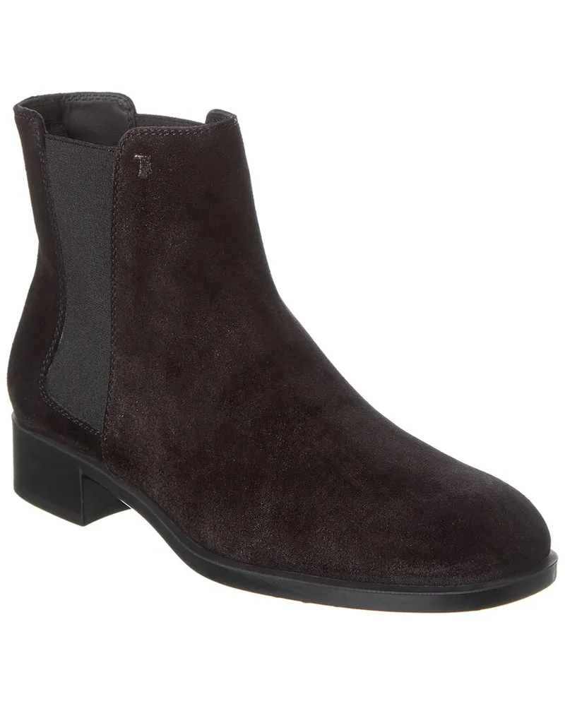 TOD'S TOD’s Logo Suede Bootie Nocolor