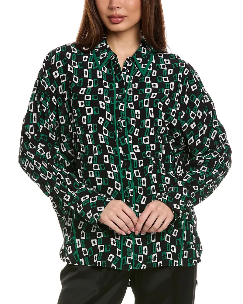 Diane von Furstenberg Alona Blouse Green