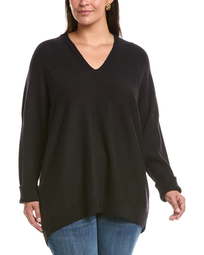 Marina Rinaldi Plus Azulene Wool-Blend Sweater Nocolor