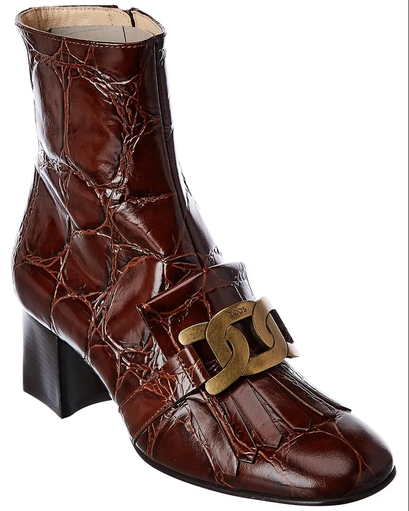 TOD'S TOD’s Kate Leather Ankle Bootie Brown