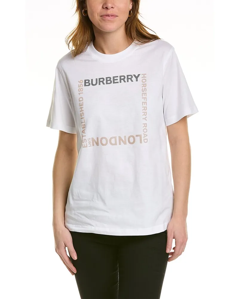 Burberry Square Print T-Shirt White