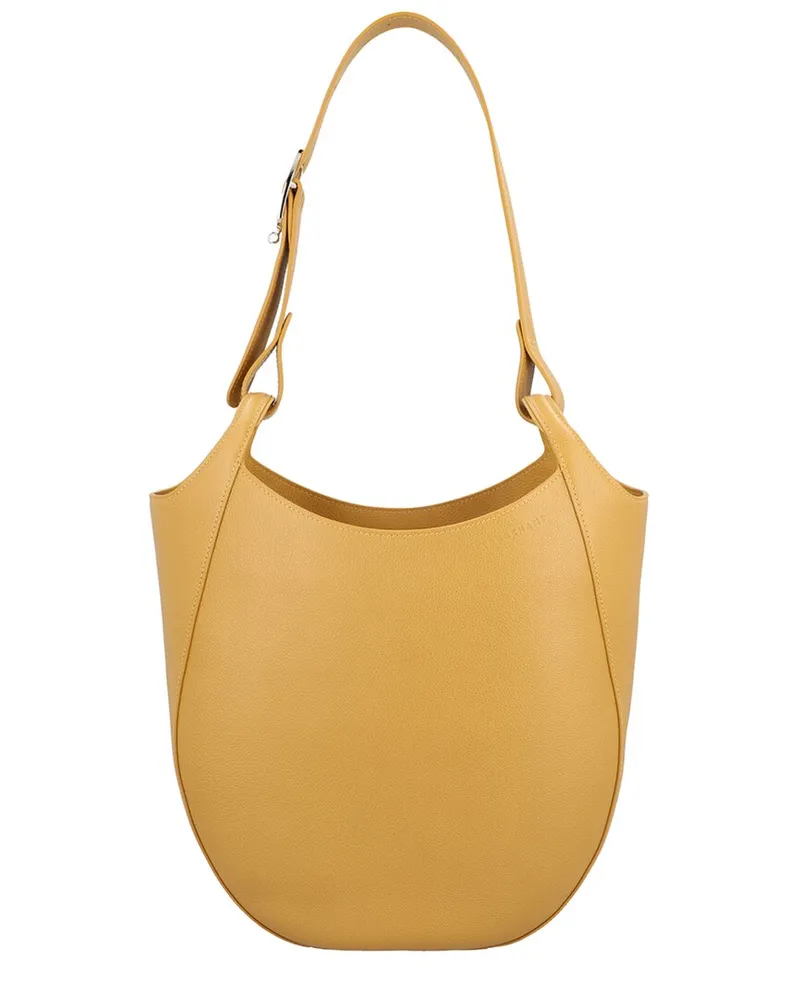 Longchamp Le Foulonne Leather Shoulder Bag Brown