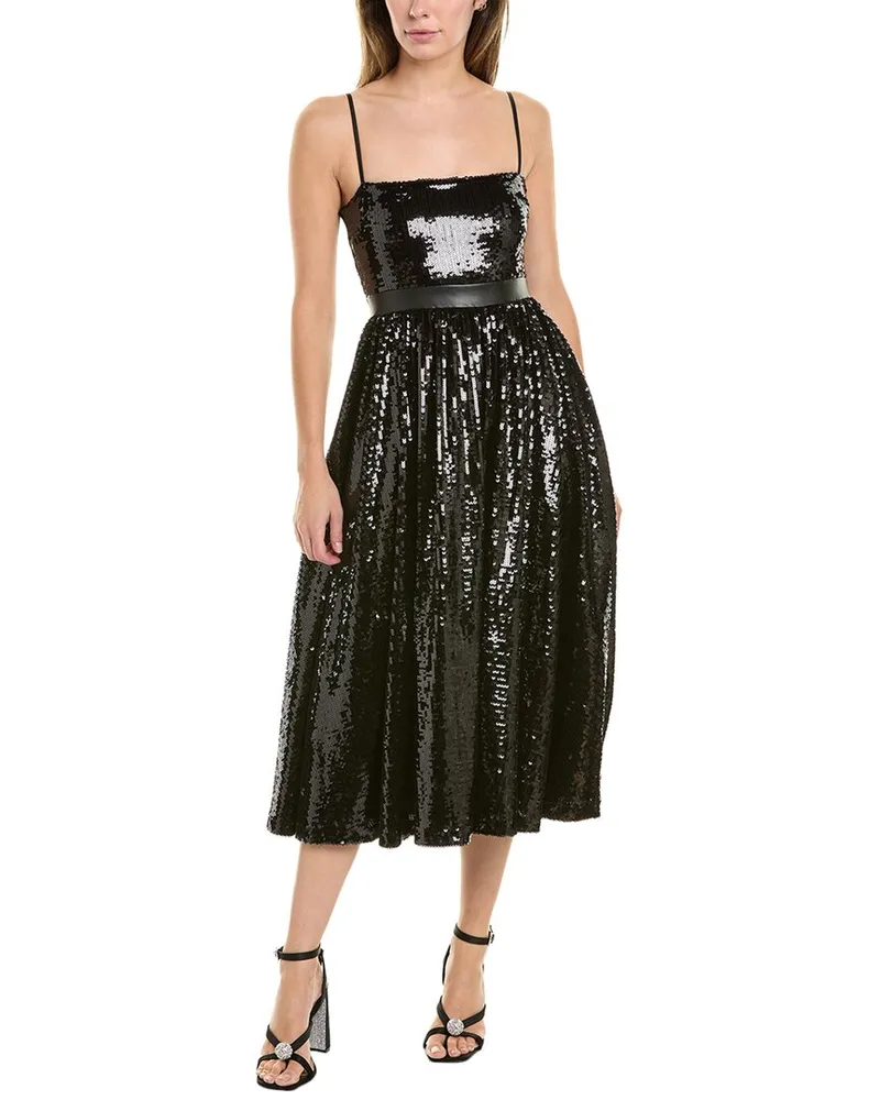 WeWoreWhat Sequin Midi Dress Black