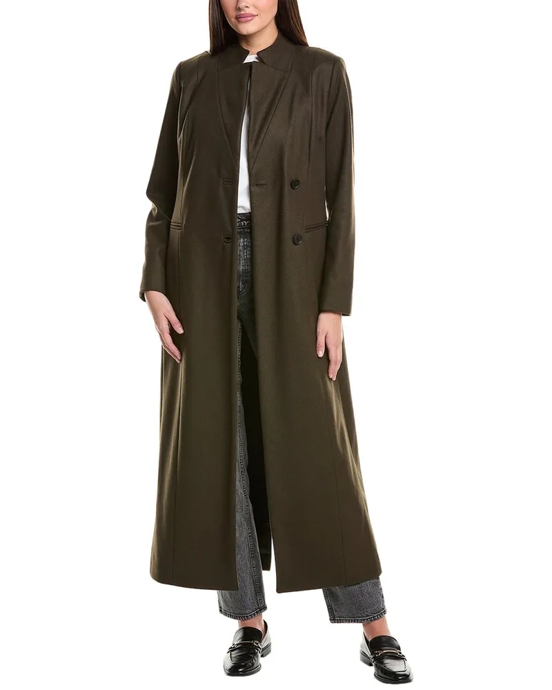 AllSaints Sonnie Wool & Cashmere-Blend Coat Green