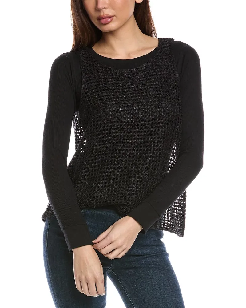 Eileen Fisher Round Neck Linen Shell Nocolor