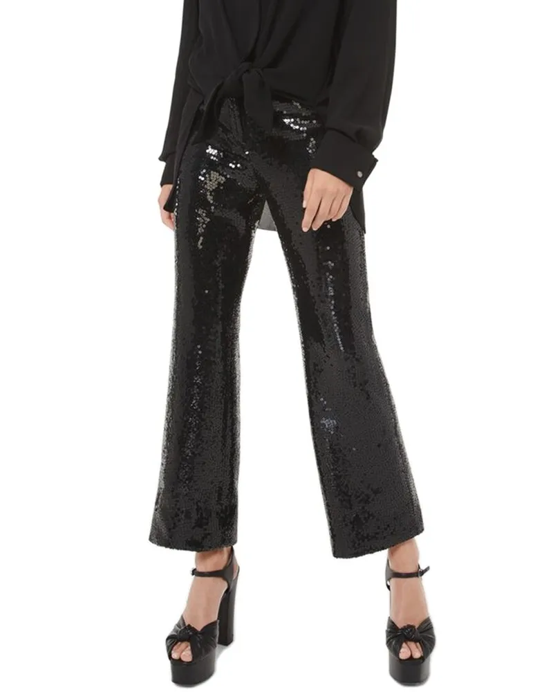 Michael Kors Sable Crop Flare Leg Pant Black