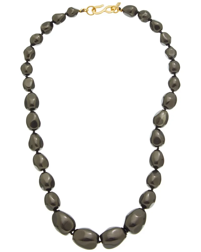 Kenneth Jay Lane Plated Pearl Strand Necklace Nocolor