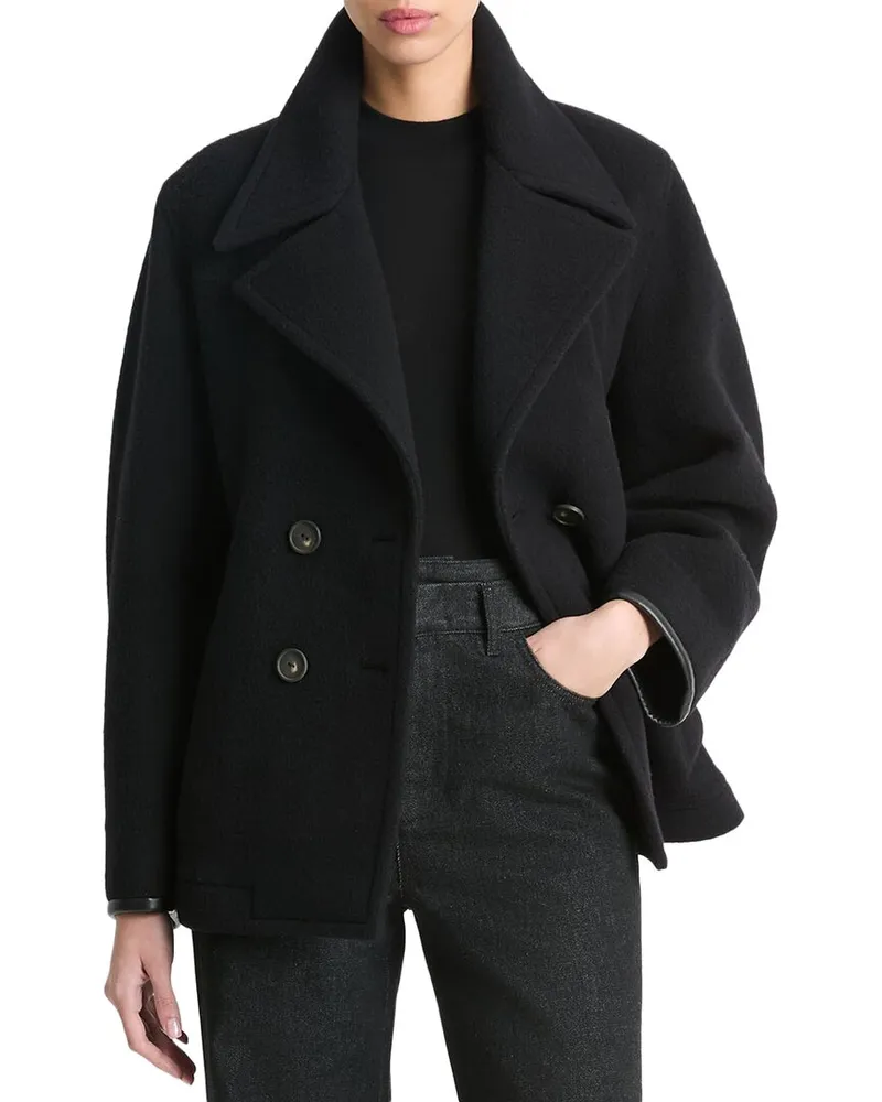 Vince Lofty Belted Wool-Blend Jacket Black