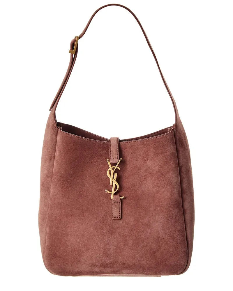 Saint Laurent Le 5 A 7 Small Suede Hobo Bag Pink