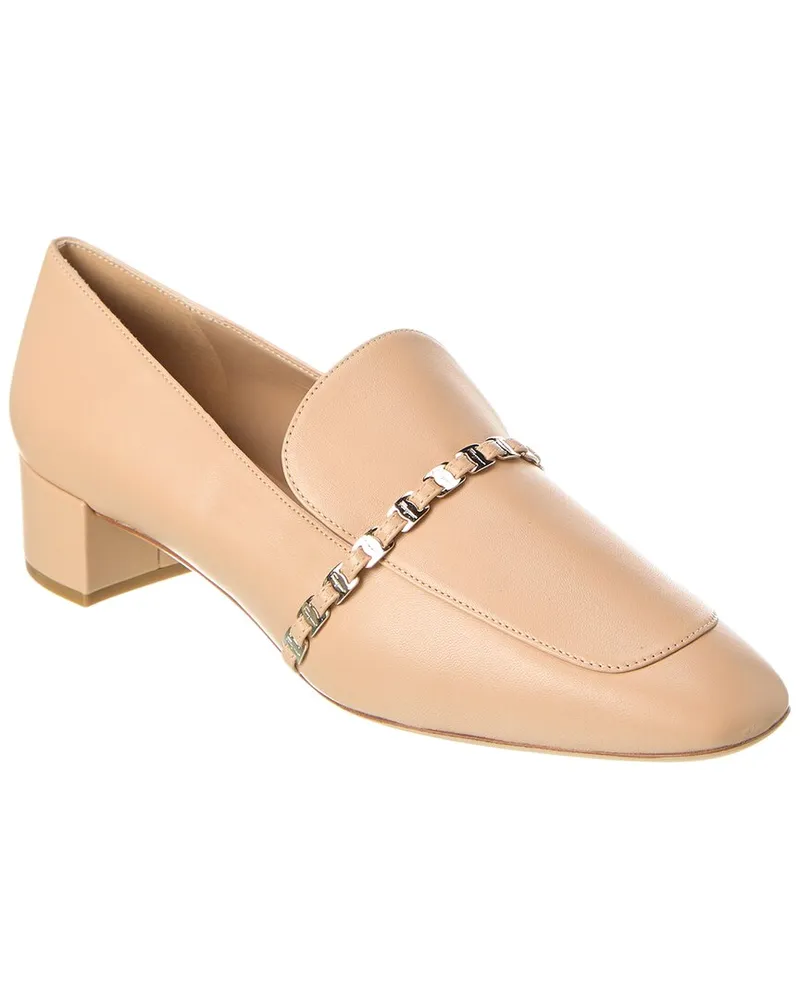 Ferragamo Tilos Leather Pump Brown
